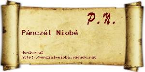 Pánczél Niobé névjegykártya